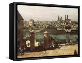 View of Munich from Haidhausen with River Isar in Centre, 1761-Bernardo Bellotto-Framed Stretched Canvas