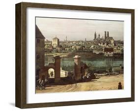 View of Munich from Haidhausen with River Isar in Centre, 1761-Bernardo Bellotto-Framed Giclee Print