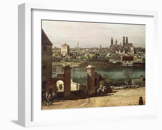 View of Munich from Haidhausen with River Isar in Centre, 1761-Bernardo Bellotto-Framed Giclee Print