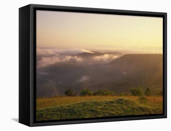 View of Mwaluganje Elephant Sanctuary, Shimbas, Kenya, East Africa, Africa-Stanley Storm-Framed Stretched Canvas