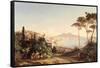 View of Naples, 1837/38-Carl Wilhelm Goetzloff-Framed Stretched Canvas