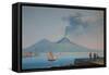 View of Naples Bay with Mount Vesuvius-null-Framed Stretched Canvas