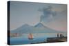 View of Naples Bay with Mount Vesuvius-null-Stretched Canvas