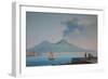 View of Naples Bay with Mount Vesuvius-null-Framed Giclee Print