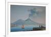 View of Naples Bay with Mount Vesuvius-null-Framed Giclee Print