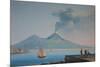 View of Naples Bay with Mount Vesuvius-null-Mounted Giclee Print