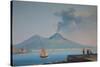 View of Naples Bay with Mount Vesuvius-null-Stretched Canvas