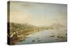 View of Naples from Posillipo with the Riviera Di Chiaia-Antonio Joli-Stretched Canvas