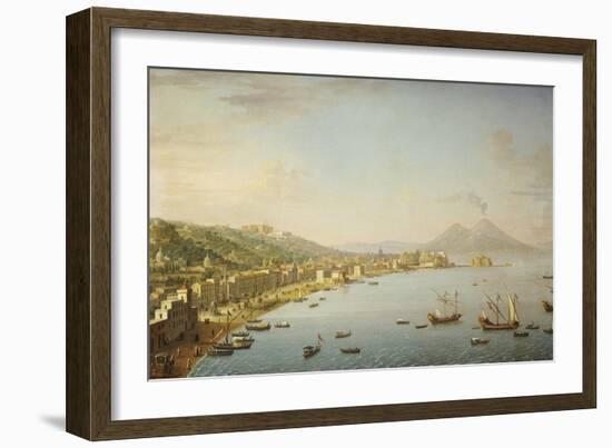 View of Naples from Posillipo with the Riviera Di Chiaia-Antonio Joli-Framed Giclee Print