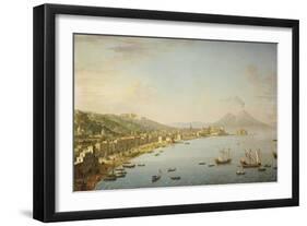 View of Naples from Posillipo with the Riviera Di Chiaia-Antonio Joli-Framed Giclee Print