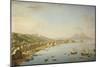 View of Naples from Posillipo with the Riviera Di Chiaia-Antonio Joli-Mounted Giclee Print