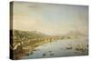 View of Naples from Posillipo with the Riviera Di Chiaia-Antonio Joli-Stretched Canvas