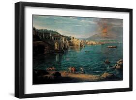 View of Naples from Posillipo-Gaspar van Wittel-Framed Art Print