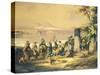 View of Naples from Posillipo-Consalvo Carelli-Stretched Canvas