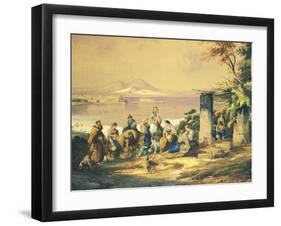 View of Naples from Posillipo-Consalvo Carelli-Framed Giclee Print