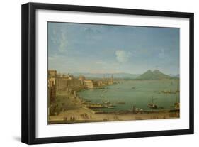 View of Naples from the Bay with Mt. Vesuvius-Antonio Joli-Framed Giclee Print