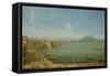 View of Naples from the Bay with Mt. Vesuvius-Antonio Joli-Framed Stretched Canvas