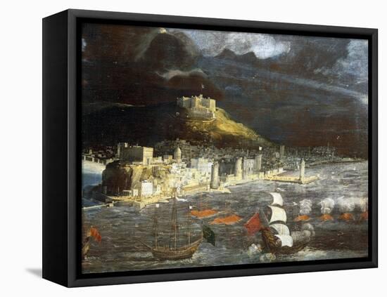 View of Naples from the Sea-Francois Gerard-Framed Stretched Canvas