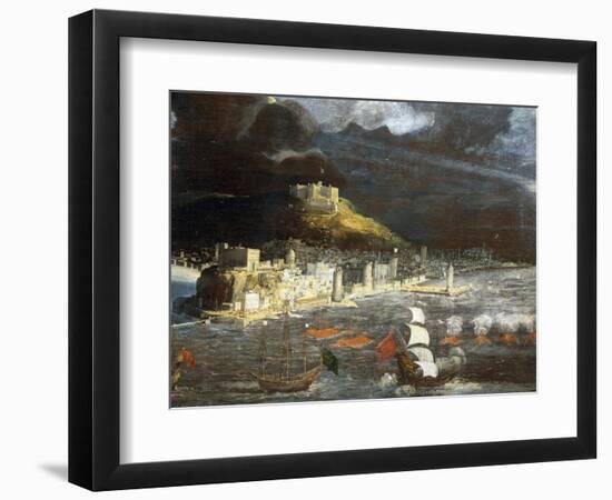 View of Naples from the Sea-Francois Gerard-Framed Giclee Print