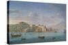 View of Naples from the Sea-Hendrick Van Lint-Stretched Canvas