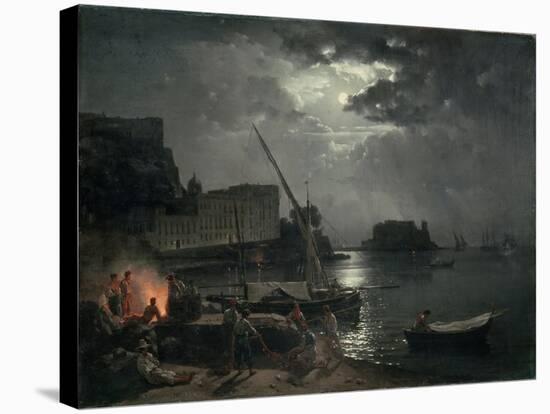 View of Naples in Moonlight, 1829-Silvestr Fedosievich Shchedrin-Stretched Canvas