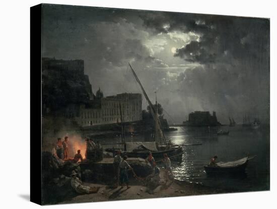 View of Naples in Moonlight, 1829-Silvestr Fedosievich Shchedrin-Stretched Canvas