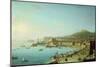 View of Naples with the Castel Nuovo-Antonio Joli-Mounted Giclee Print