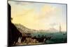 View of Naples with Vesuvius in the Background-Claude Joseph Vernet-Mounted Giclee Print