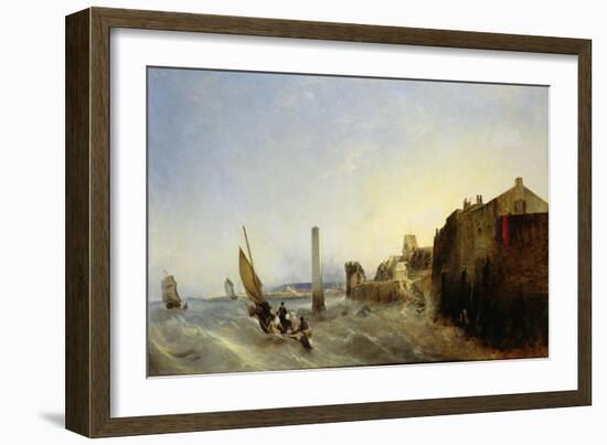 View of Napoleon Quay at Cherbourg, 1838-Jean Louis Petit-Framed Giclee Print