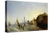 View of Napoleon Quay at Cherbourg, 1838-Jean Louis Petit-Stretched Canvas