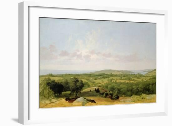 View of Narragansett Bay, Near Warwick, Rhode Island-David Johnson-Framed Giclee Print