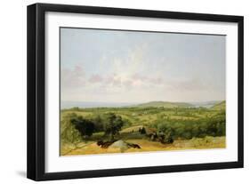 View of Narragansett Bay, Near Warwick, Rhode Island-David Johnson-Framed Giclee Print