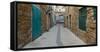 View of narrow alley, Acre (Akko), Israel-null-Framed Stretched Canvas