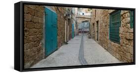 View of narrow alley, Acre (Akko), Israel-null-Framed Stretched Canvas