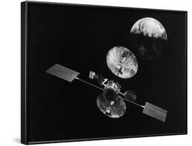 View of NASA Satellite Orbiting Earth-null-Framed Photographic Print
