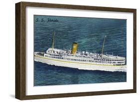 View of Nassau Cruises Liner SS Florida-Lantern Press-Framed Art Print