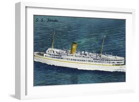 View of Nassau Cruises Liner SS Florida-Lantern Press-Framed Art Print