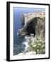 View of Natural Bridge and Boat, Blue Grotto, Malta-Peter Thompson-Framed Photographic Print