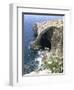 View of Natural Bridge and Boat, Blue Grotto, Malta-Peter Thompson-Framed Photographic Print