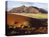 View of Naukluft Mountains from Elim Dune Near Sesriem in Namib-Naukluft National Park, Namibia-Julian Love-Stretched Canvas
