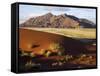 View of Naukluft Mountains from Elim Dune Near Sesriem in Namib-Naukluft National Park, Namibia-Julian Love-Framed Stretched Canvas