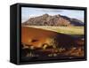 View of Naukluft Mountains from Elim Dune Near Sesriem in Namib-Naukluft National Park, Namibia-Julian Love-Framed Stretched Canvas