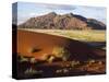 View of Naukluft Mountains from Elim Dune Near Sesriem in Namib-Naukluft National Park, Namibia-Julian Love-Stretched Canvas