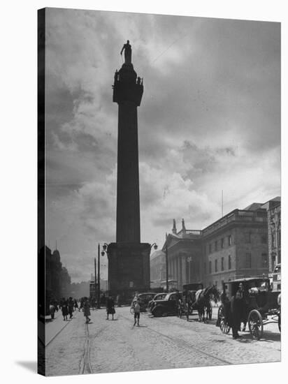 View of Nelson's Pillar in Dublin-Hans Wild-Stretched Canvas