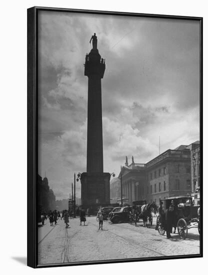 View of Nelson's Pillar in Dublin-Hans Wild-Framed Photographic Print