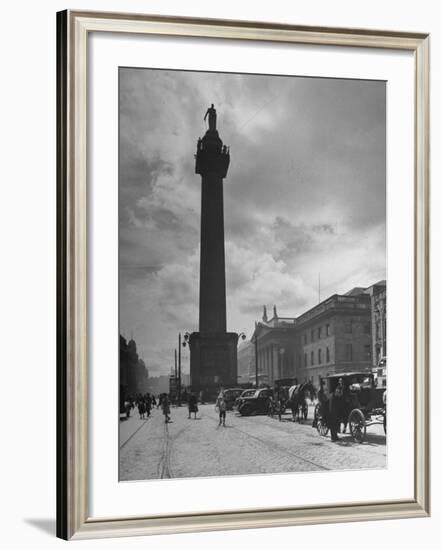 View of Nelson's Pillar in Dublin-Hans Wild-Framed Photographic Print