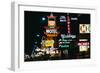 View of Neon Signs on Las Vegas Street-null-Framed Photographic Print