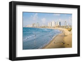 View of Neve Tzedek district skyline and Mediterranean in the evening, Tel Aviv, Israel, Middle Eas-Alexandre Rotenberg-Framed Photographic Print