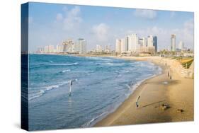 View of Neve Tzedek district skyline and Mediterranean in the evening, Tel Aviv, Israel, Middle Eas-Alexandre Rotenberg-Stretched Canvas