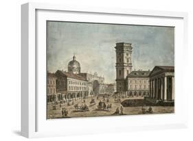 View of Nevsky Prospekt, St. Petersburg, 1810-Fedor Aleksandrovich Vasiliev-Framed Giclee Print